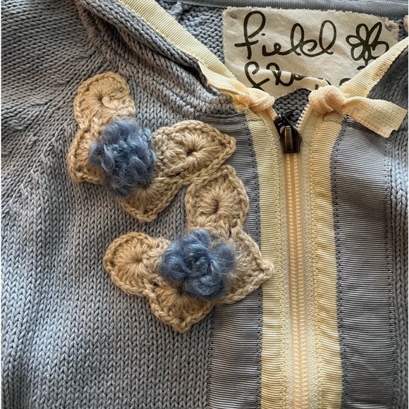 BABY BLUE CARDIGAN SWEATER ANTHROPOLOGIE SIZE MEDIUM - Picture 2 of 5